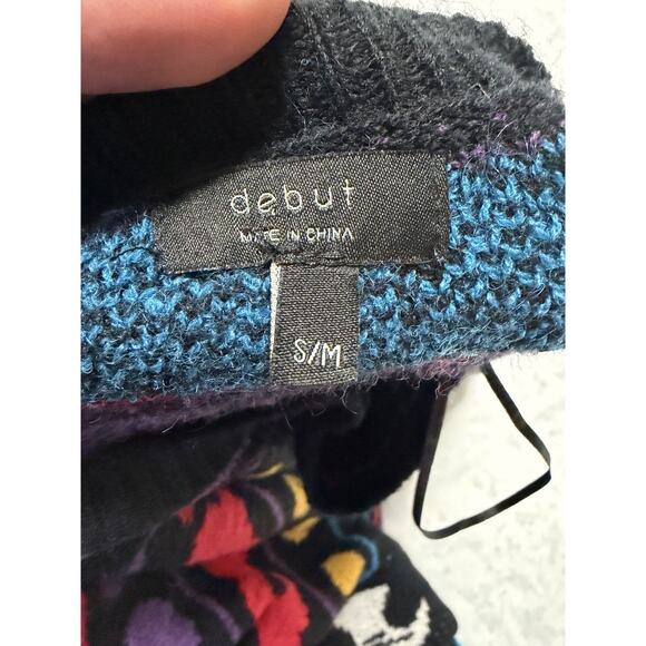 Duck Print Debut Sweater Size S/M Long sleeve Primarily Black - Picture 4 of 8